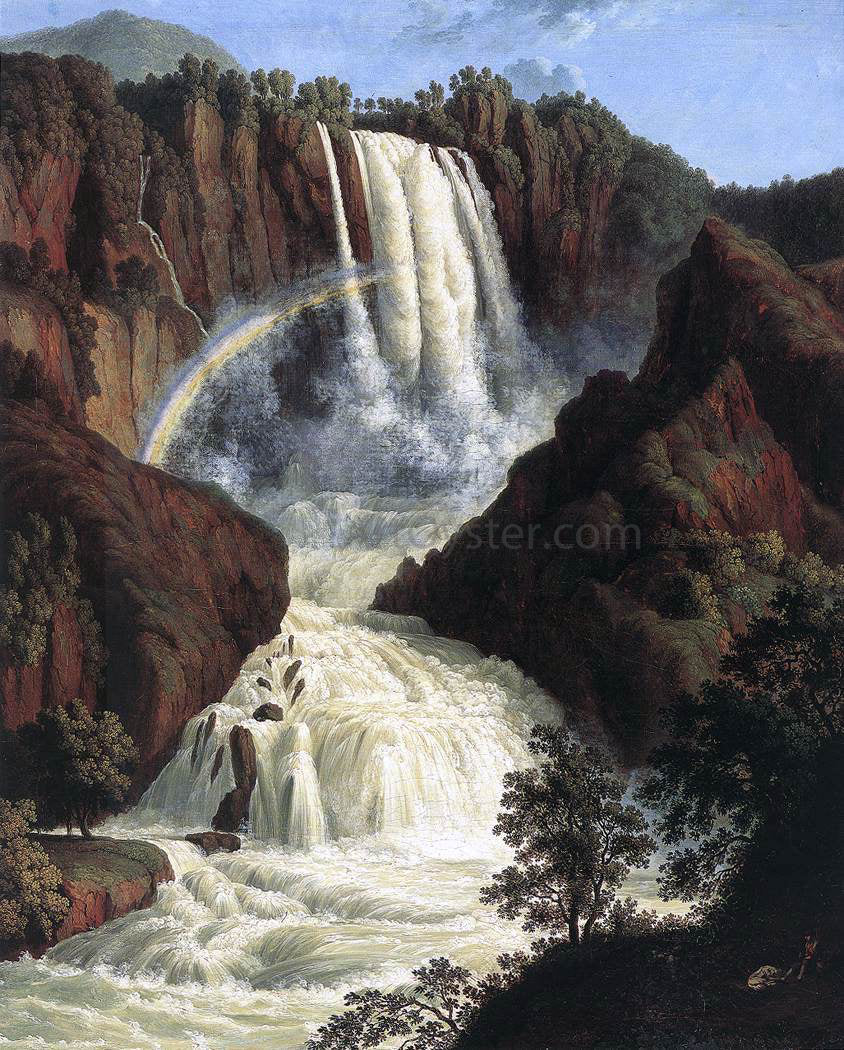  Jacob Philipp Hackert The Waterfalls at Terni - Hand Painted Oil Painting