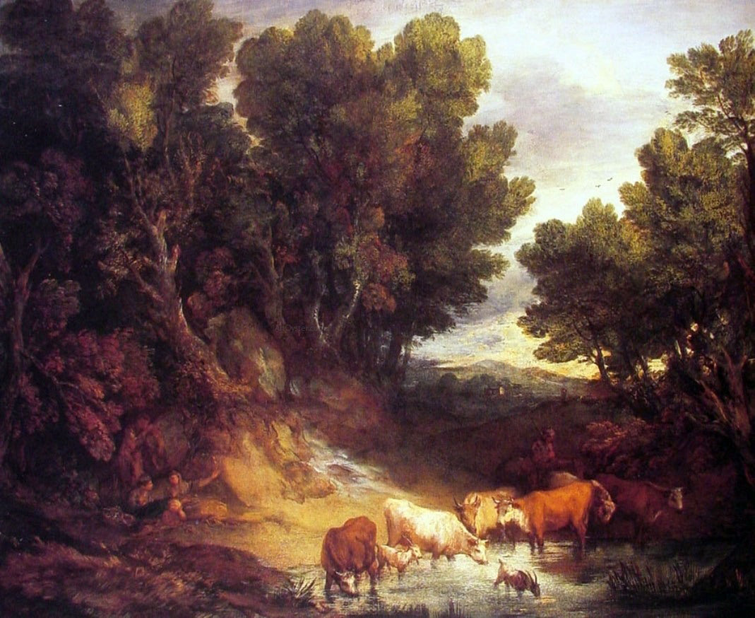 Thomas Gainsborough The Watering Place - Hand Painted Oil Painting
