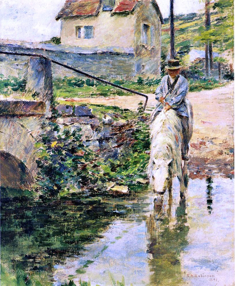 Theodore Robinson The Watering Place - Hand Painted Oil Painting
