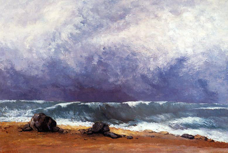 Gustave Courbet The Wave - Hand Painted Oil Painting