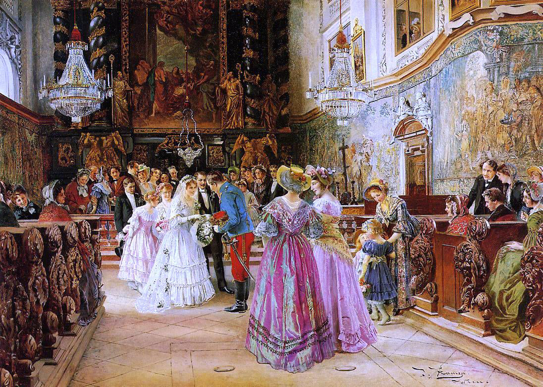  Johann Hamza The Wedding - Hand Painted Oil Painting