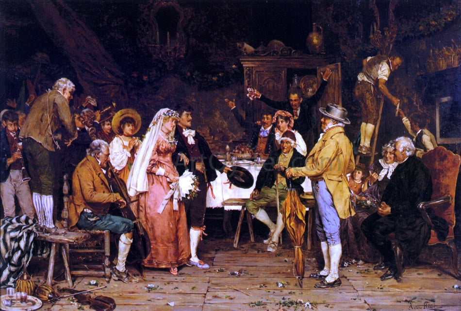 Arturo Ricci The Wedding Feast - Hand Painted Oil Painting