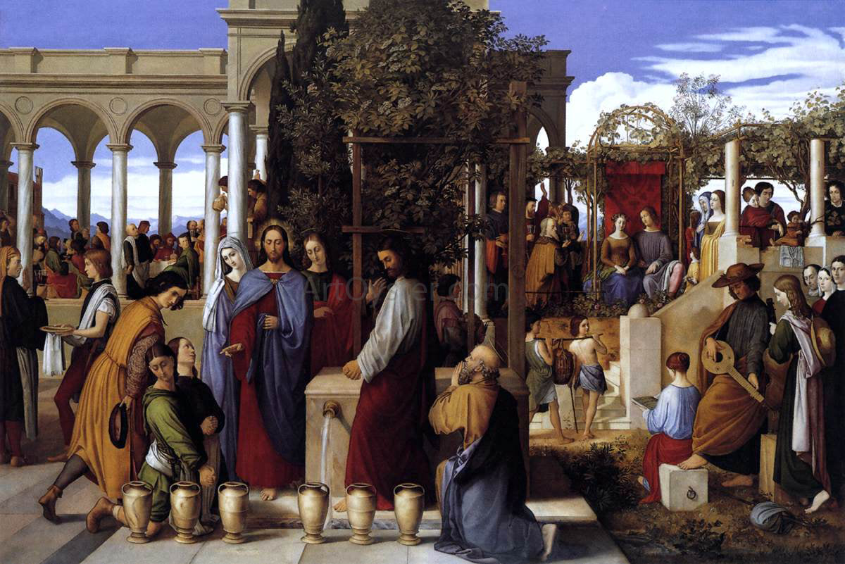 Julius Schnorr Von Carolsfeld The Wedding Feast at Cana - Hand Painted Oil Painting