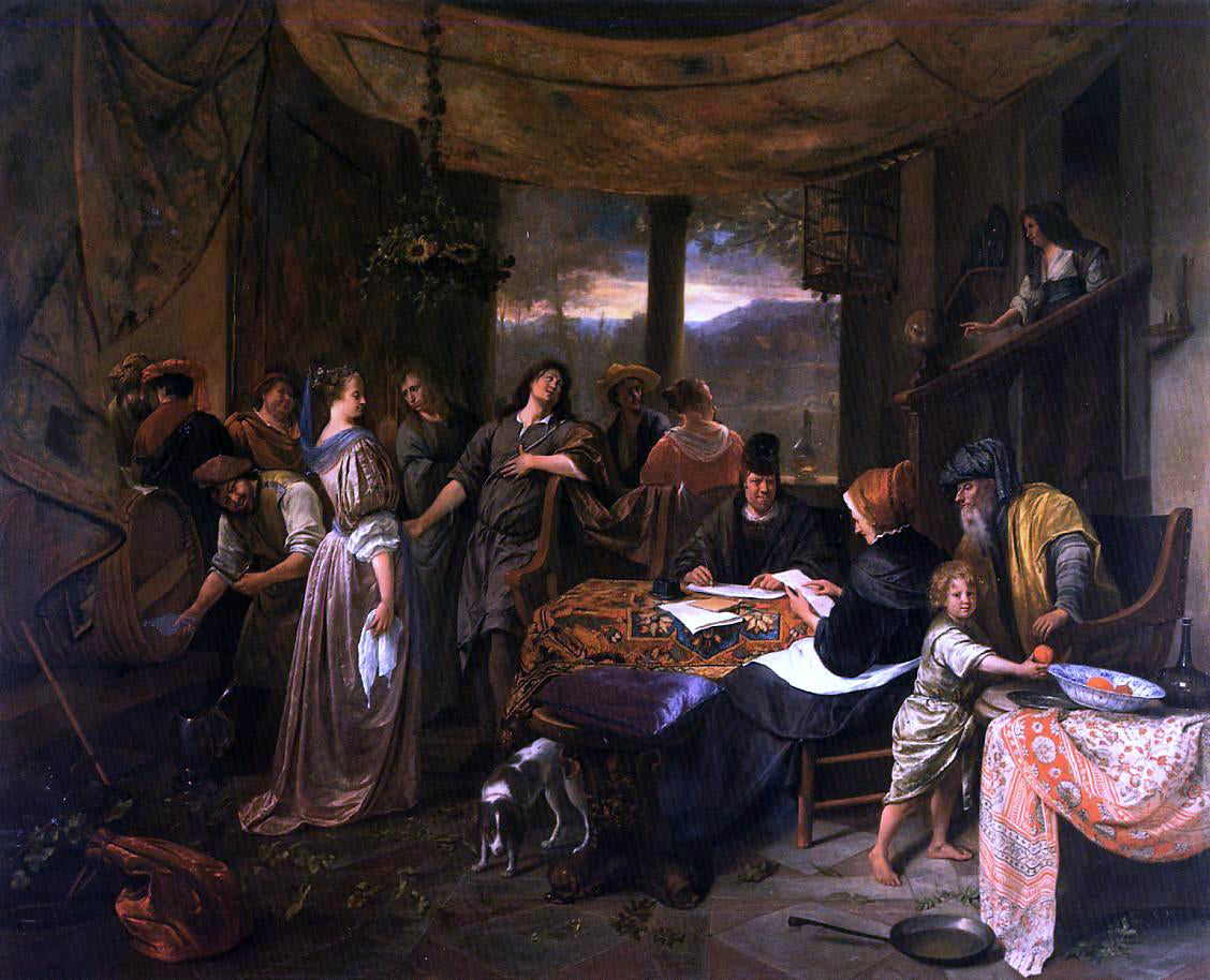 Jan Steen The Wedding of Tobias and Sarah - Hand Painted Oil Painting