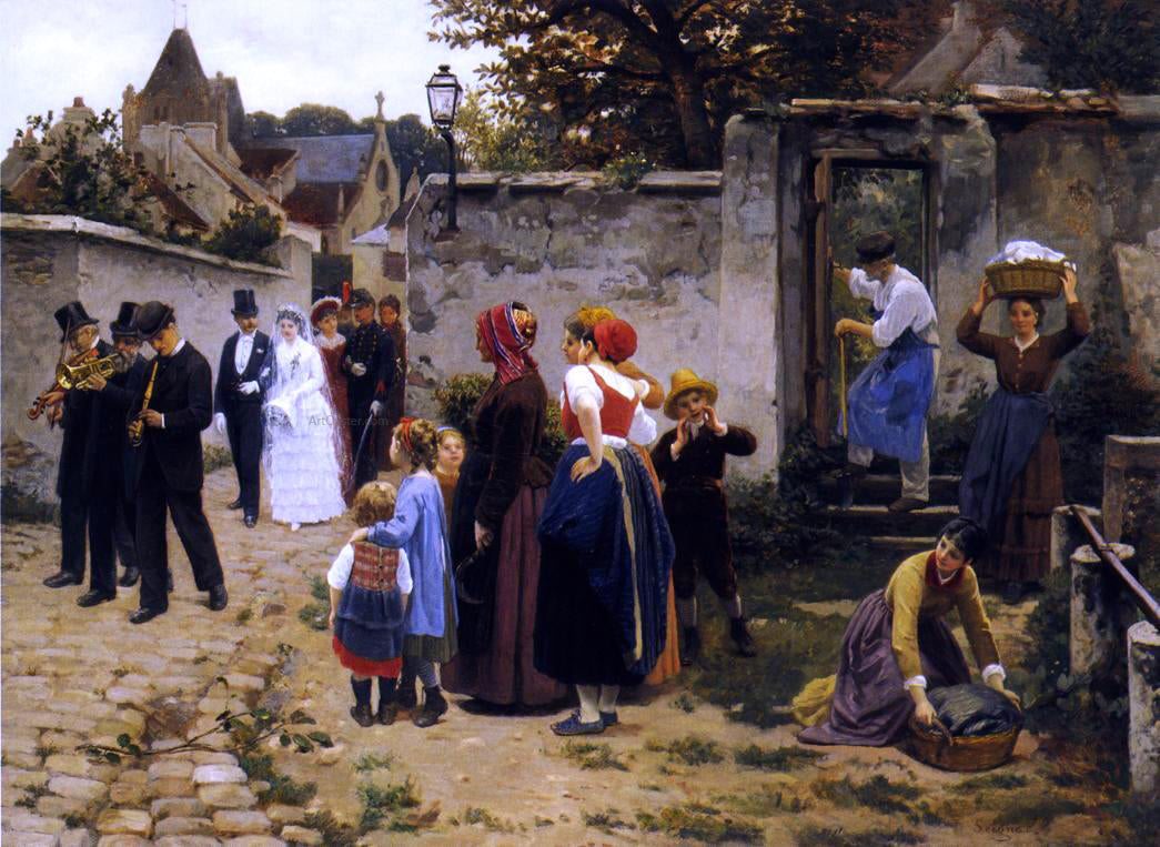 Guillaume Seignac The Wedding Procession - Hand Painted Oil Painting