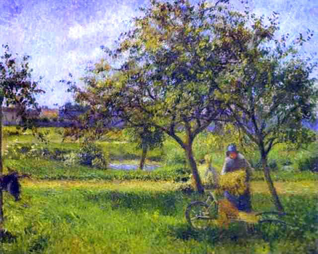 Camille Pissarro The Wheelbarrow - Hand Painted Oil Painting
