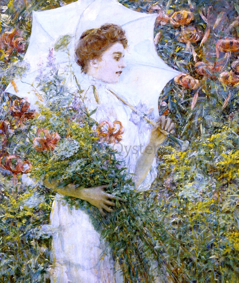 Robert Lewis Reid The White Parasol - Hand Painted Oil Painting