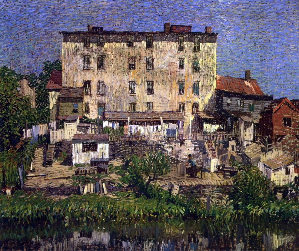 Robert Spencer The White Tenement - Hand Painted Oil Painting