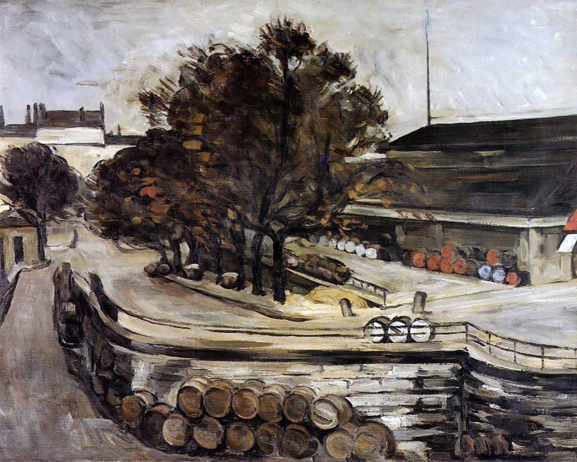 Paul Cezanne The Wine Depot, Seen from Rue de Jussieu - Hand Painted Oil Painting
