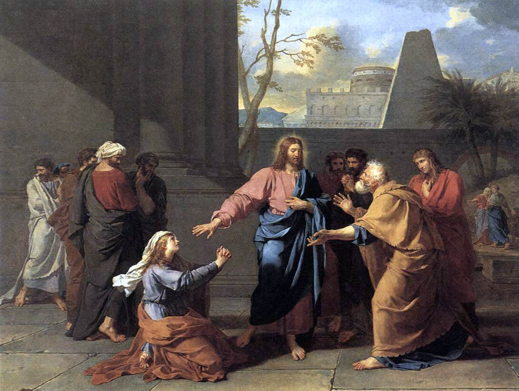 Jean-Germain Drouais The Woman of Canaan at the Feet of Christ - Hand Painted Oil Painting