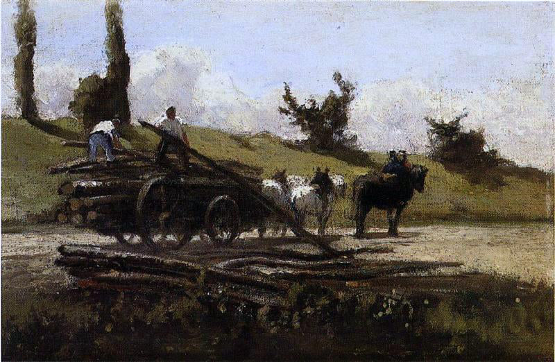 Camille Pissarro The Wood Cart - Hand Painted Oil Painting