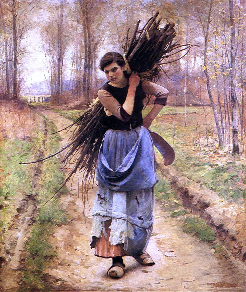 Charles Sprague Pearce The Woodcutter's Daughter - Hand Painted Oil Painting