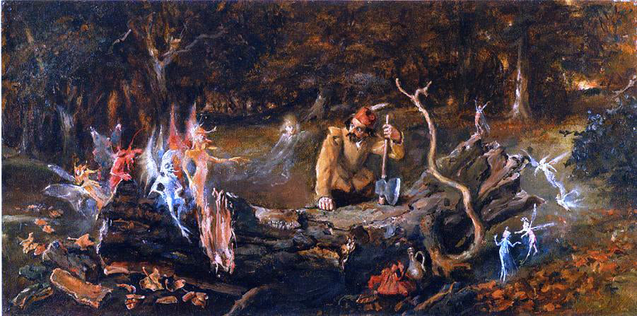  John Christian Fitzgerald The Woodcutter's Misfortune - Hand Painted Oil Painting