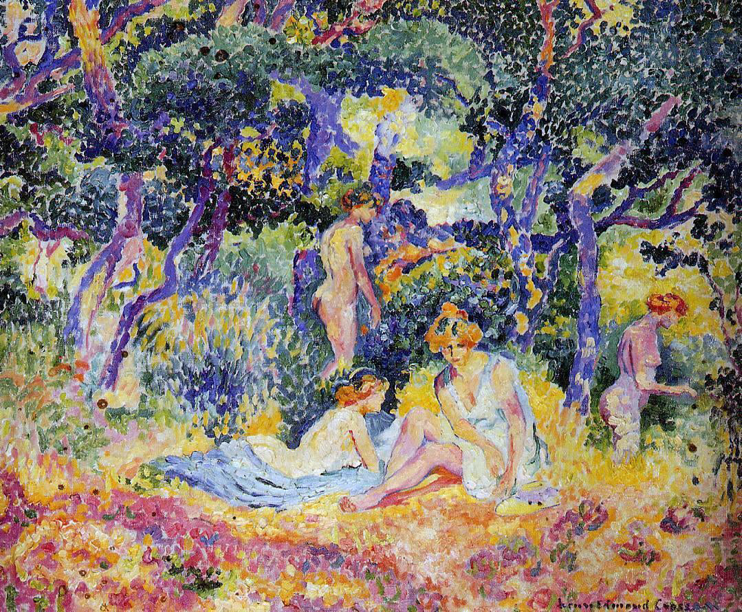 Henri Edmond Cross The Woods - Hand Painted Oil Painting