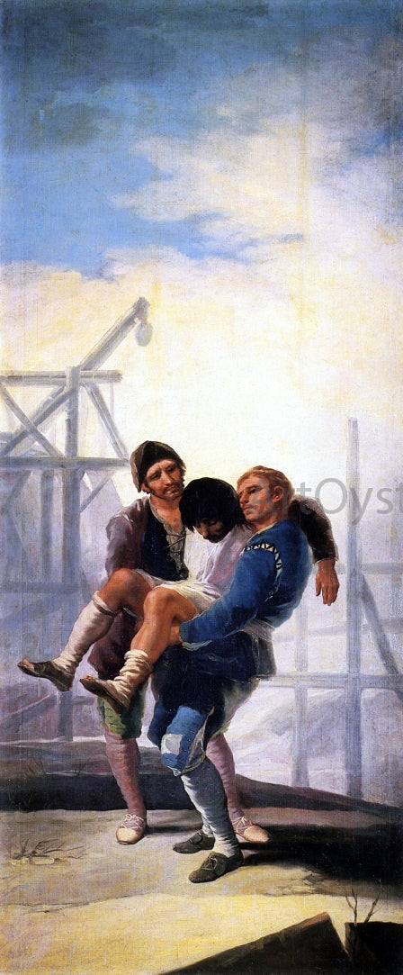 Francisco Jose de Goya Y Lucientes The Wounded Mason - Hand Painted Oil Painting