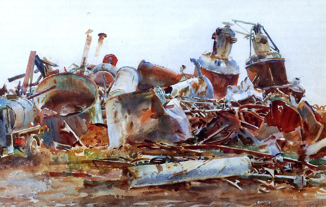 John Singer Sargent The Wrecked Sugar Refinery - Hand Painted Oil Painting
