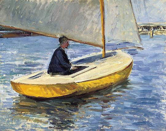 Gustave Caillebotte A Yellow Boat - Hand Painted Oil Painting