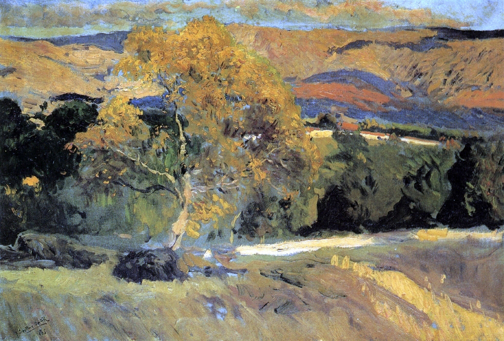 Joaquin Sorolla Y Bastida The Yellow Tree, La Granja - Hand Painted Oil Painting