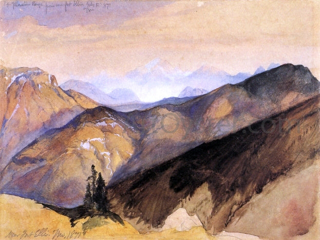 Thomas Moran The Yellowstone Range from near Fort Ellis - Hand Painted Oil Painting