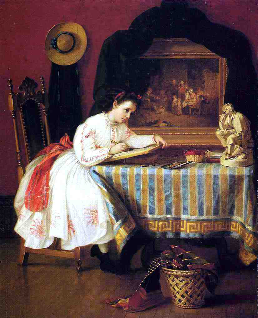 John George Brown The Young Artist - Hand Painted Oil Painting