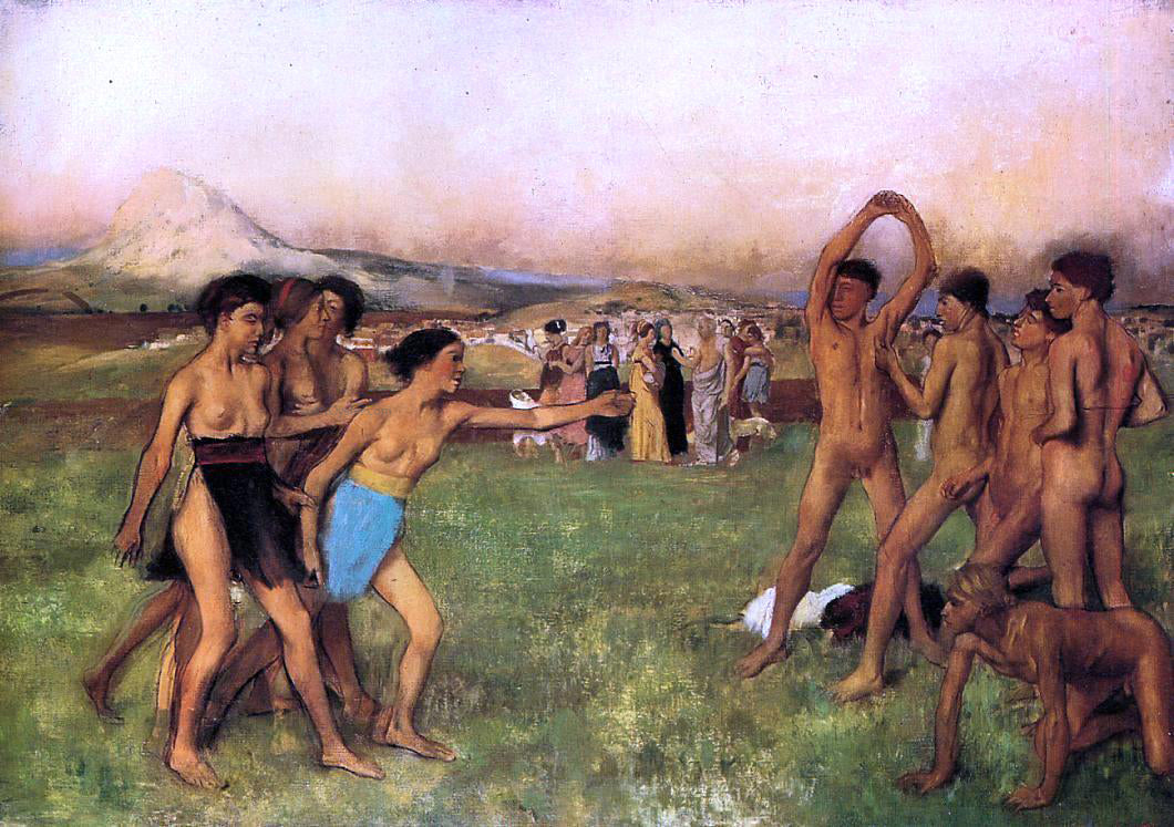 Edgar Degas The Young Spartans - Hand Painted Oil Painting