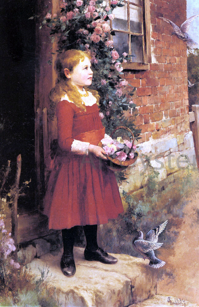 Alfred Glendening The Youngest Daughter of J.S. Gabriel - Hand Painted Oil Painting