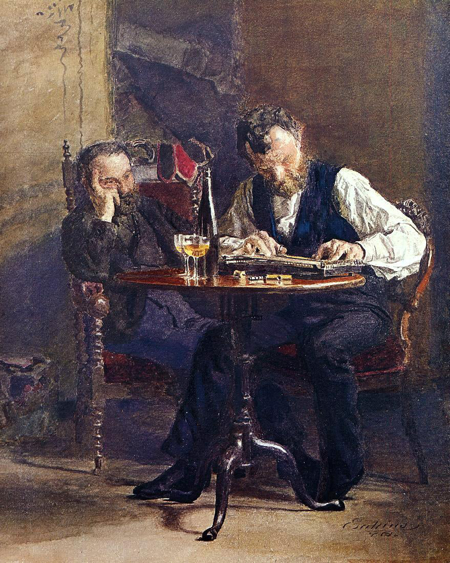 Thomas Eakins The Zither Player - Hand Painted Oil Painting