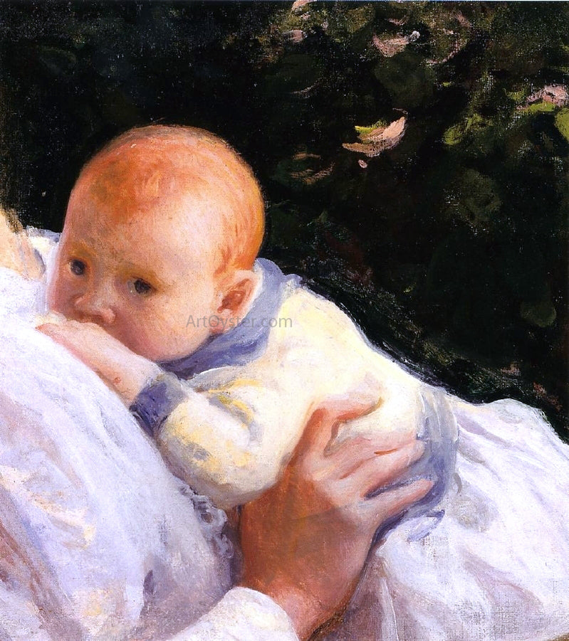 Joseph DeCamp Theodore Lambert DeCamp as an Infant - Hand Painted Oil Painting