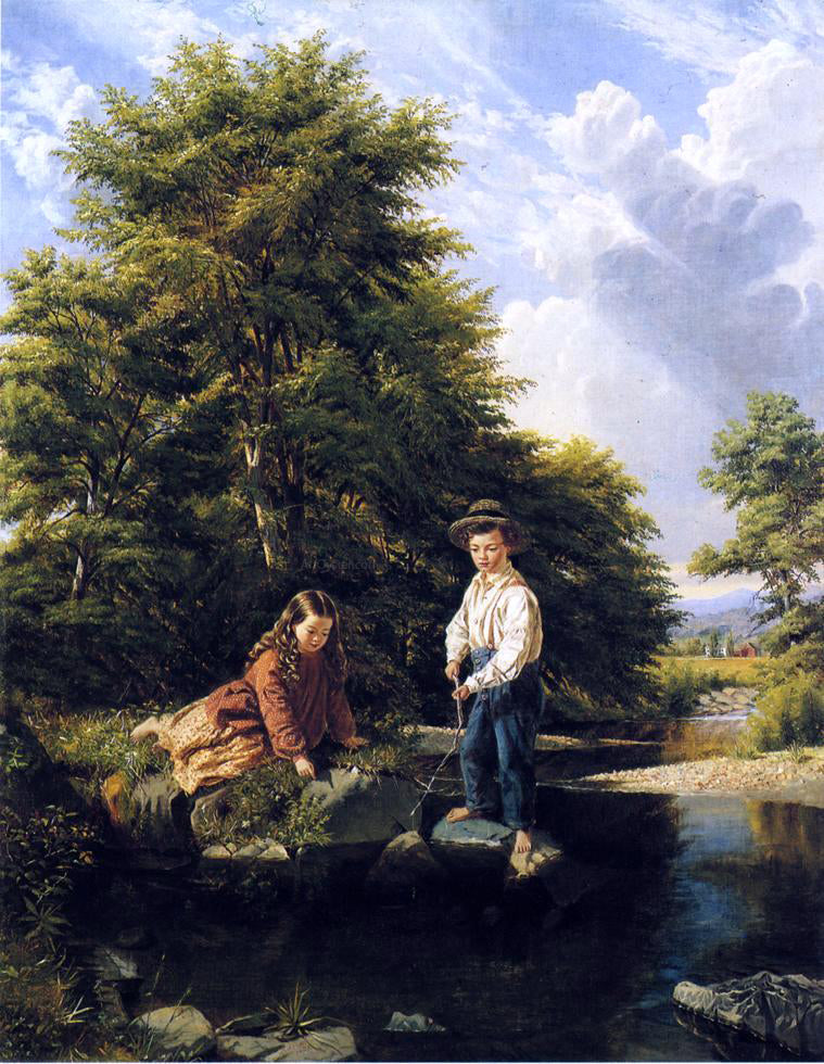 Thomas Waterman Wood There's One - Catch 'Em! - Hand Painted Oil Painting