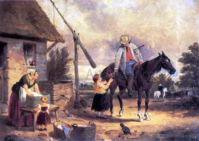 Francis William Edmonds Thirsty Drover - Hand Painted Oil Painting
