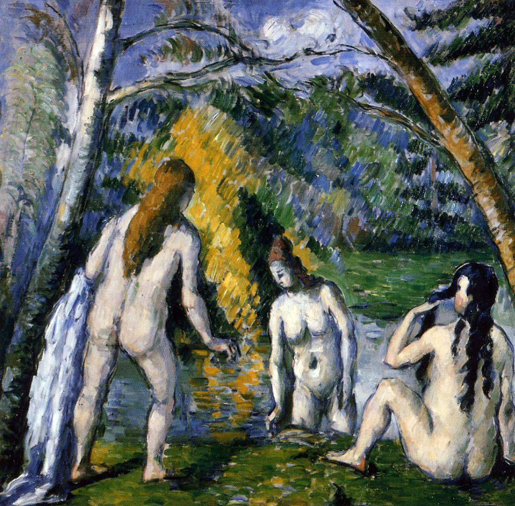 Paul Cezanne Three Bathers - Hand Painted Oil Painting