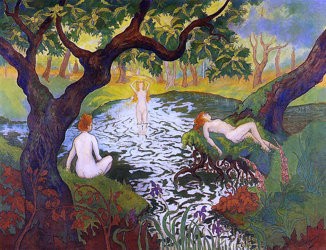 Paul Ranson Three Bathers with Irises - Hand Painted Oil Painting