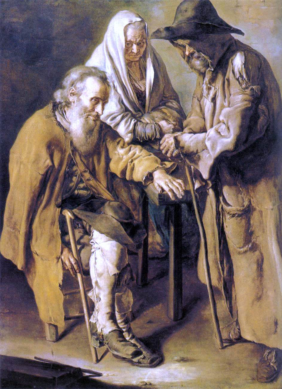 Giacomo Ceruti Three Beggars - Hand Painted Oil Painting