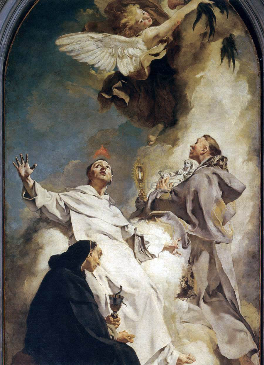  Giovanni Battista Piazzetta Three Dominican Saints (detail) - Hand Painted Oil Painting
