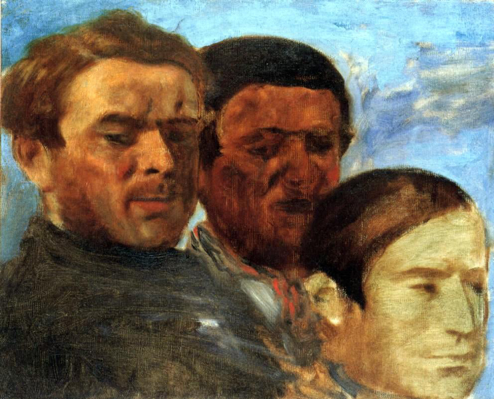 Edgar Degas Three Heads - Hand Painted Oil Painting