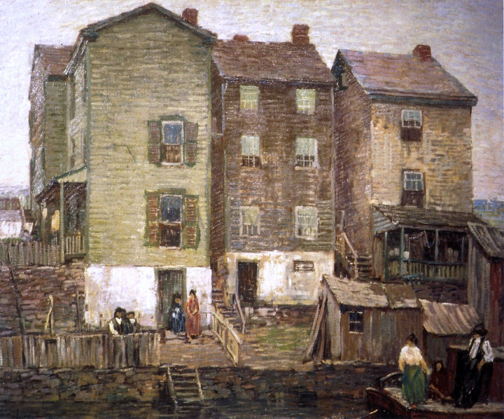 Robert Spencer Three Houses - Hand Painted Oil Painting