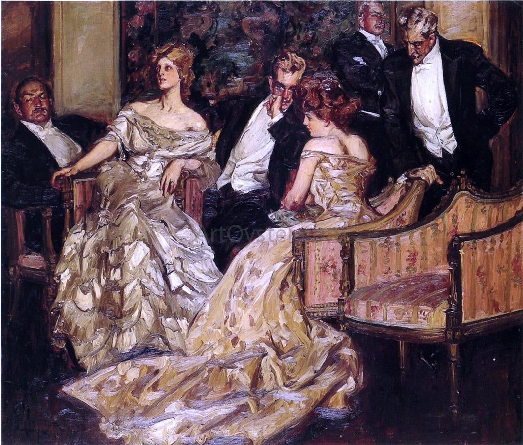 Albert B Wenzell Three is a Crowd - Hand Painted Oil Painting