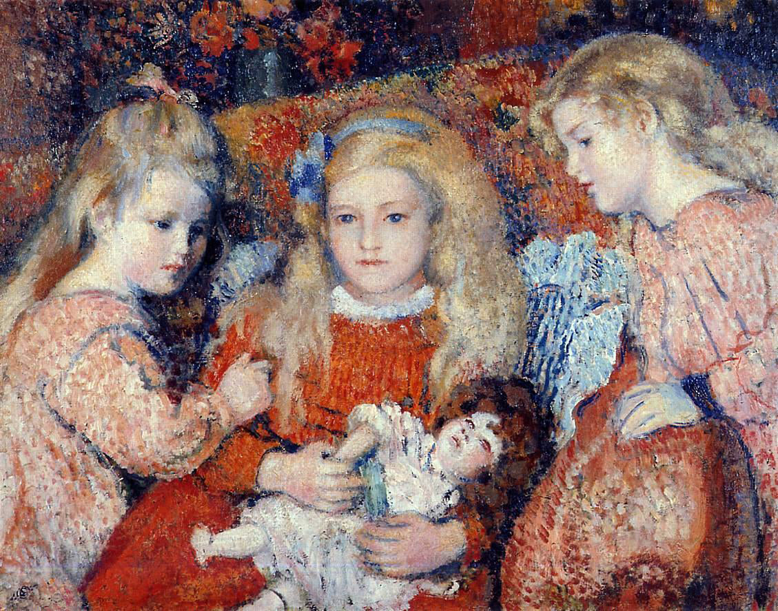 Georges Lemmen Three Little Girls - Hand Painted Oil Painting