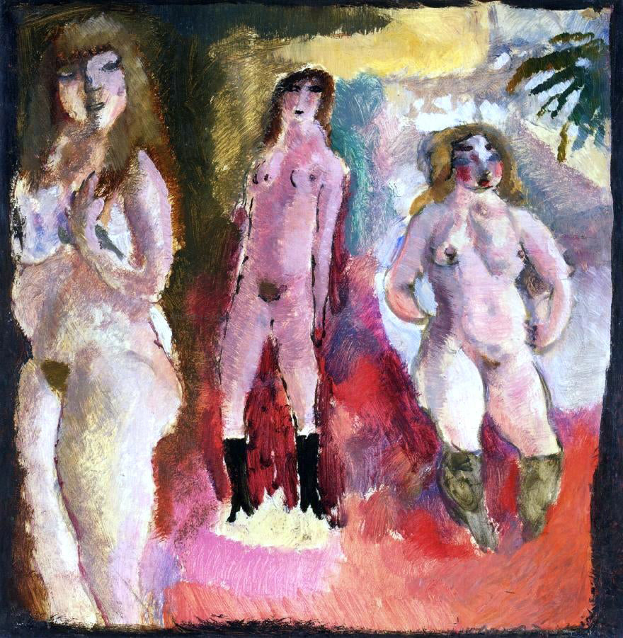 Jules Pascin Three Nudes - Hand Painted Oil Painting