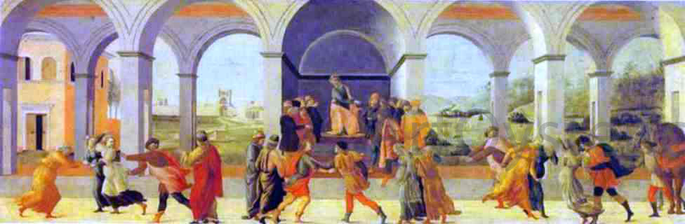 Filippino Lippi Three Scenes from the Story of Virginia - Hand Painted Oil Painting
