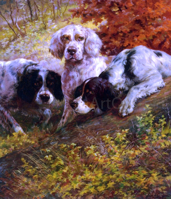 Edmond H Osthaus Three Setters on the Scent - Hand Painted Oil Painting