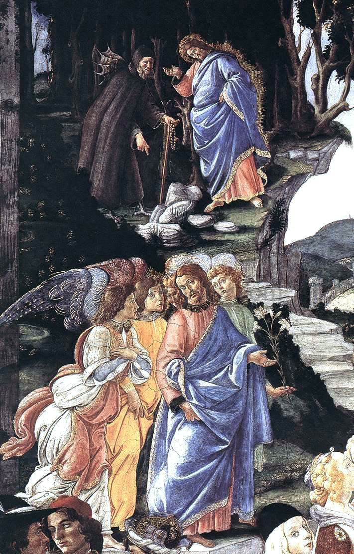  Sandro Botticelli Three Temptations of Christ (detail 1) (Cappella Sistina, Vatican) - Hand Painted Oil Painting