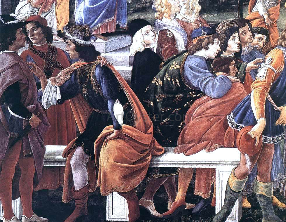  Sandro Botticelli Three Temptations of Christ (detail 2) (Cappella Sistina, Vatican) - Hand Painted Oil Painting