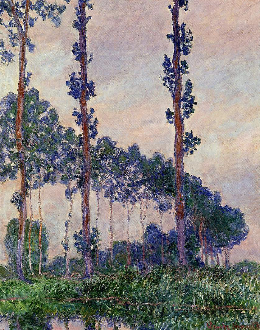 Claude Oscar Monet Three Trees in Grey Weather - Hand Painted Oil Painting
