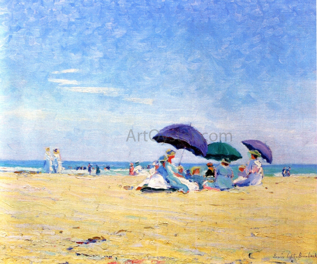 Louise Upton Brumback Three Umbrellas - Hand Painted Oil Painting
