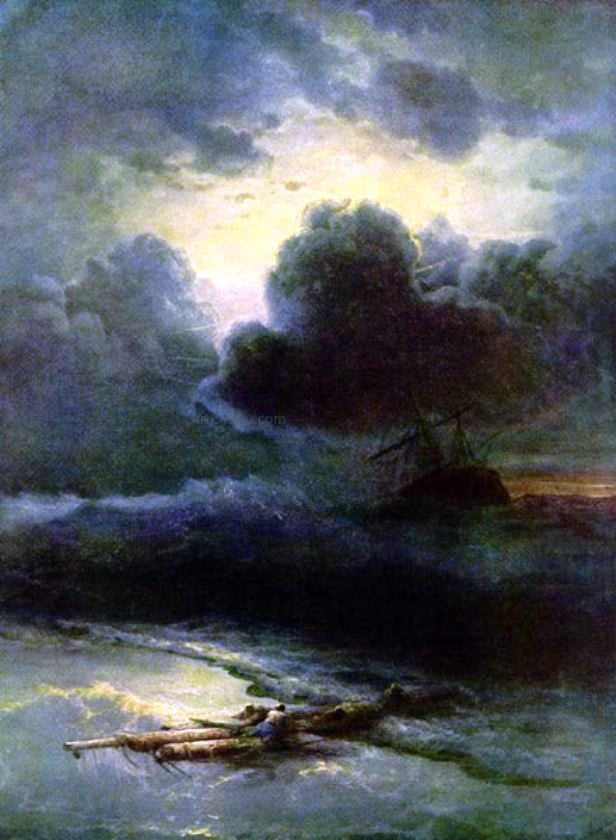  Ivan Constantinovich Aivazovsky Thunderstorm - Hand Painted Oil Painting
