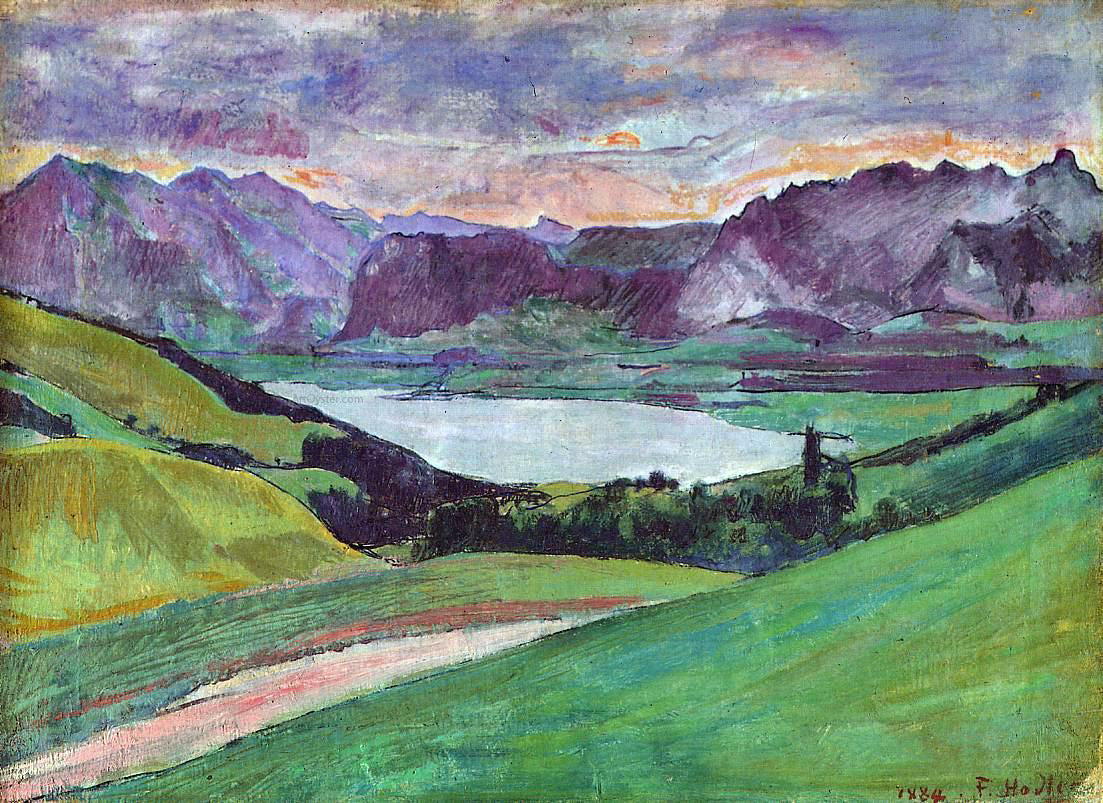 Ferdinand Hodler Thunersee - Hand Painted Oil Painting