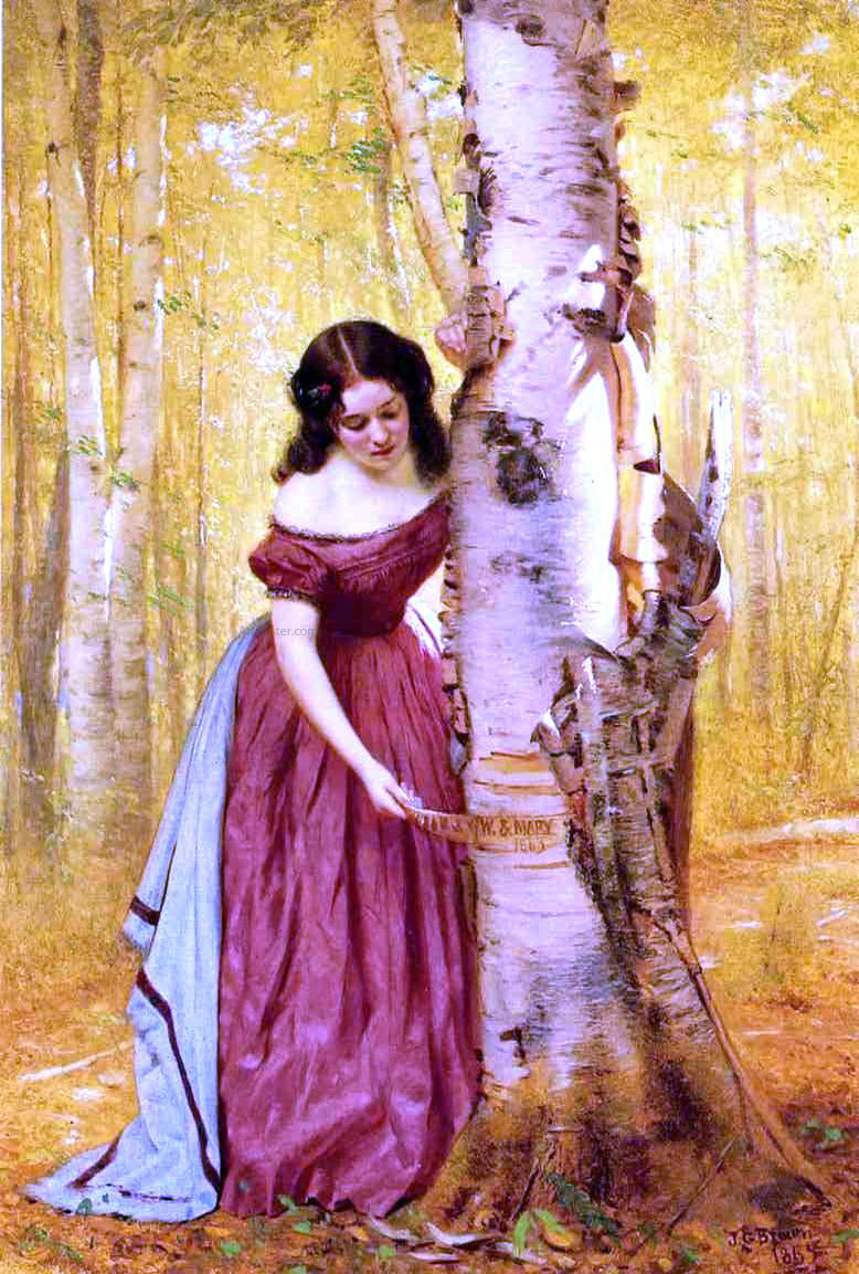 John George Brown Thus Perish the Memory of Our Love - Hand Painted Oil Painting