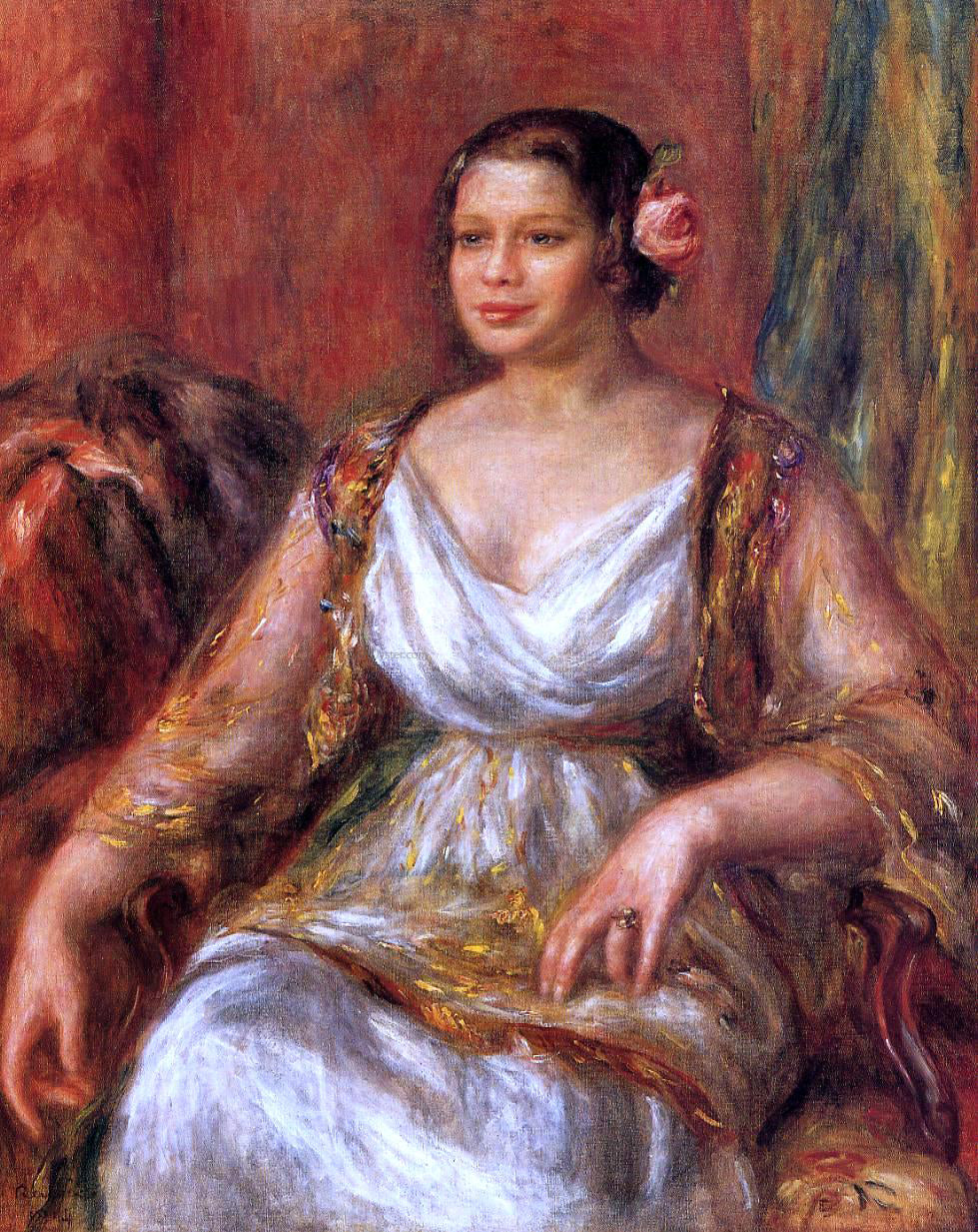 Pierre Auguste Renoir Tilla Durieux - Hand Painted Oil Painting