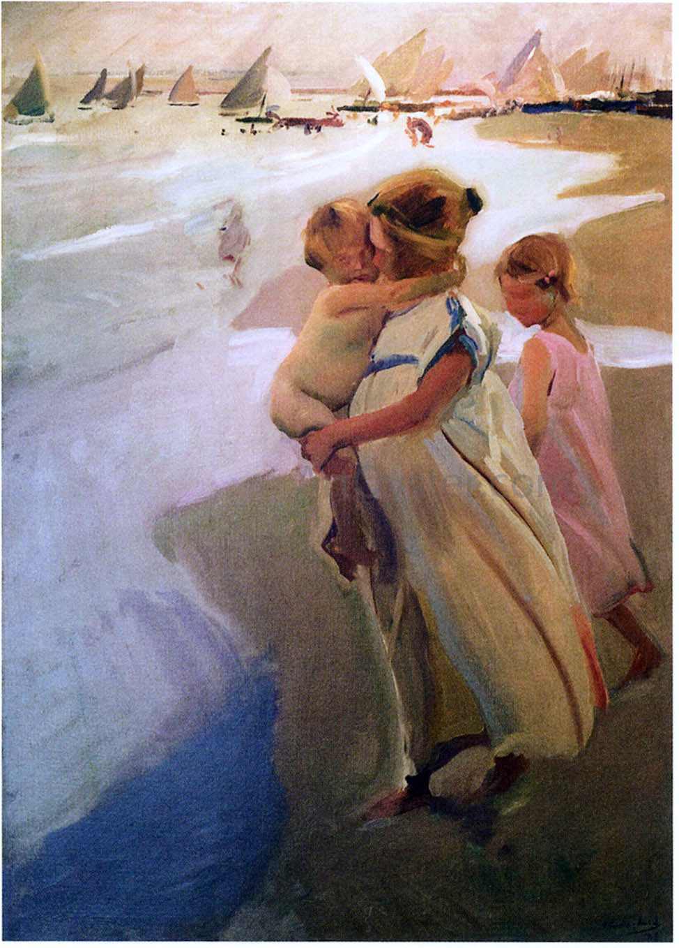 Joaquin Sorolla Y Bastida To the Water, Valencia - Hand Painted Oil Painting